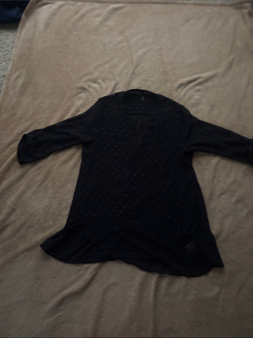 Maurices Black Sheer Dot Tunic